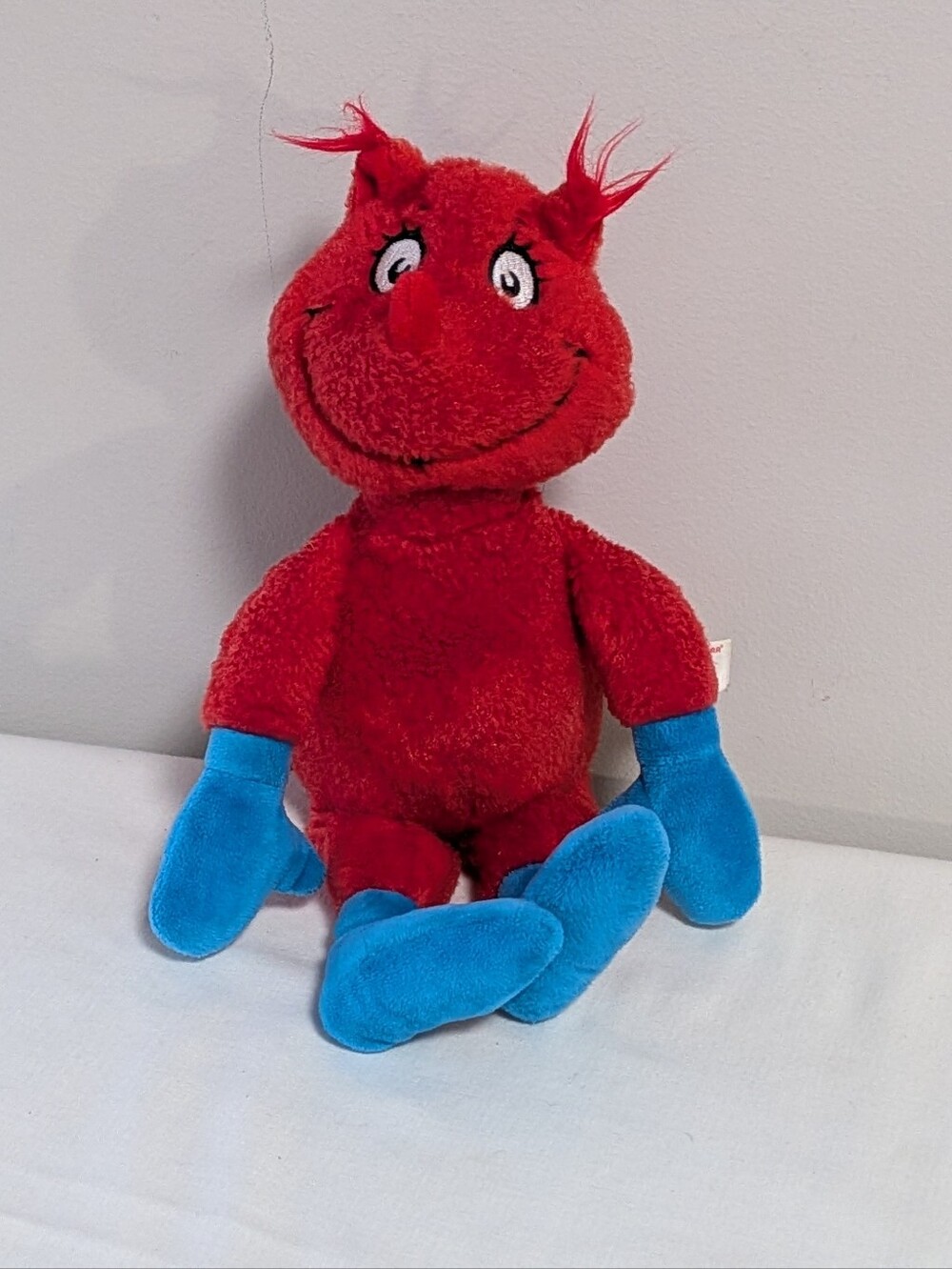 Dr Seuss. Plush Red and Blue Kids Toy Plush Doll 12 Inches. GUC . Fox In Sox